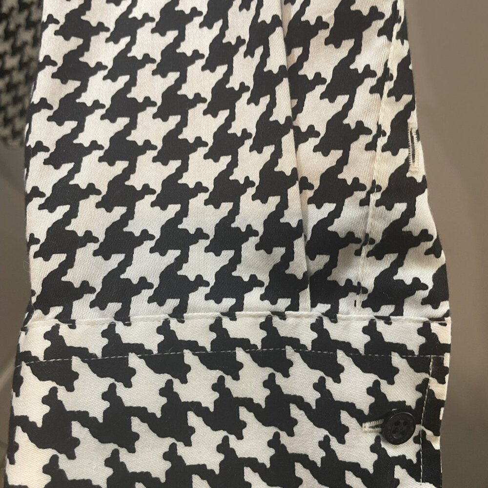 TF7009- Lauren Ralph Lauren Houndstooth Shirt Large – Classic Button-Down - Picture 3 of 6